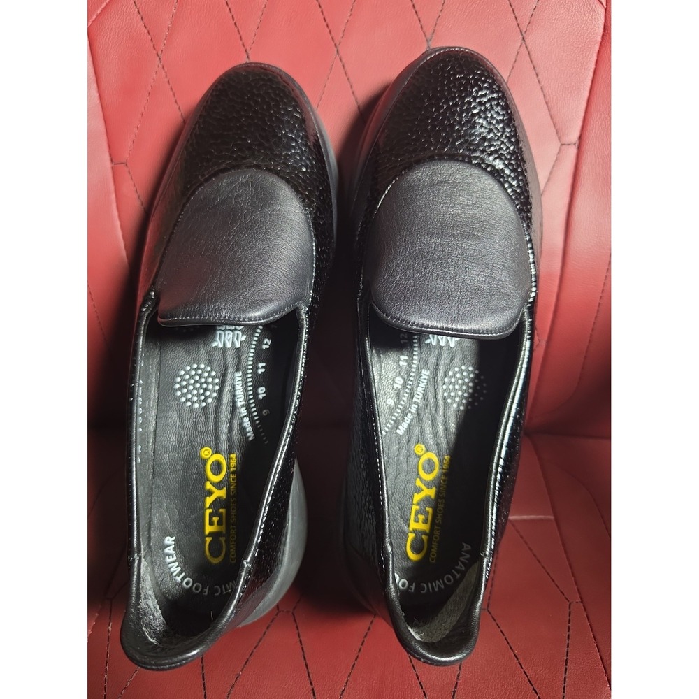 Ceyo Black Comfort Loafers Slip-On Shoes Made in Turkey Size 39